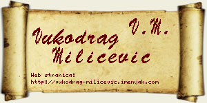 Vukodrag Milićević vizit kartica